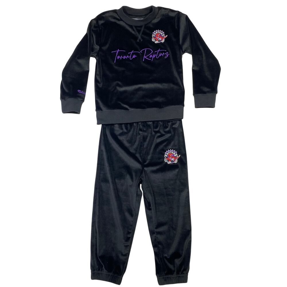 Mitchell & Ness NBA Toronto Raptors Girls Basketball Tracksuit 5T Black Velvet